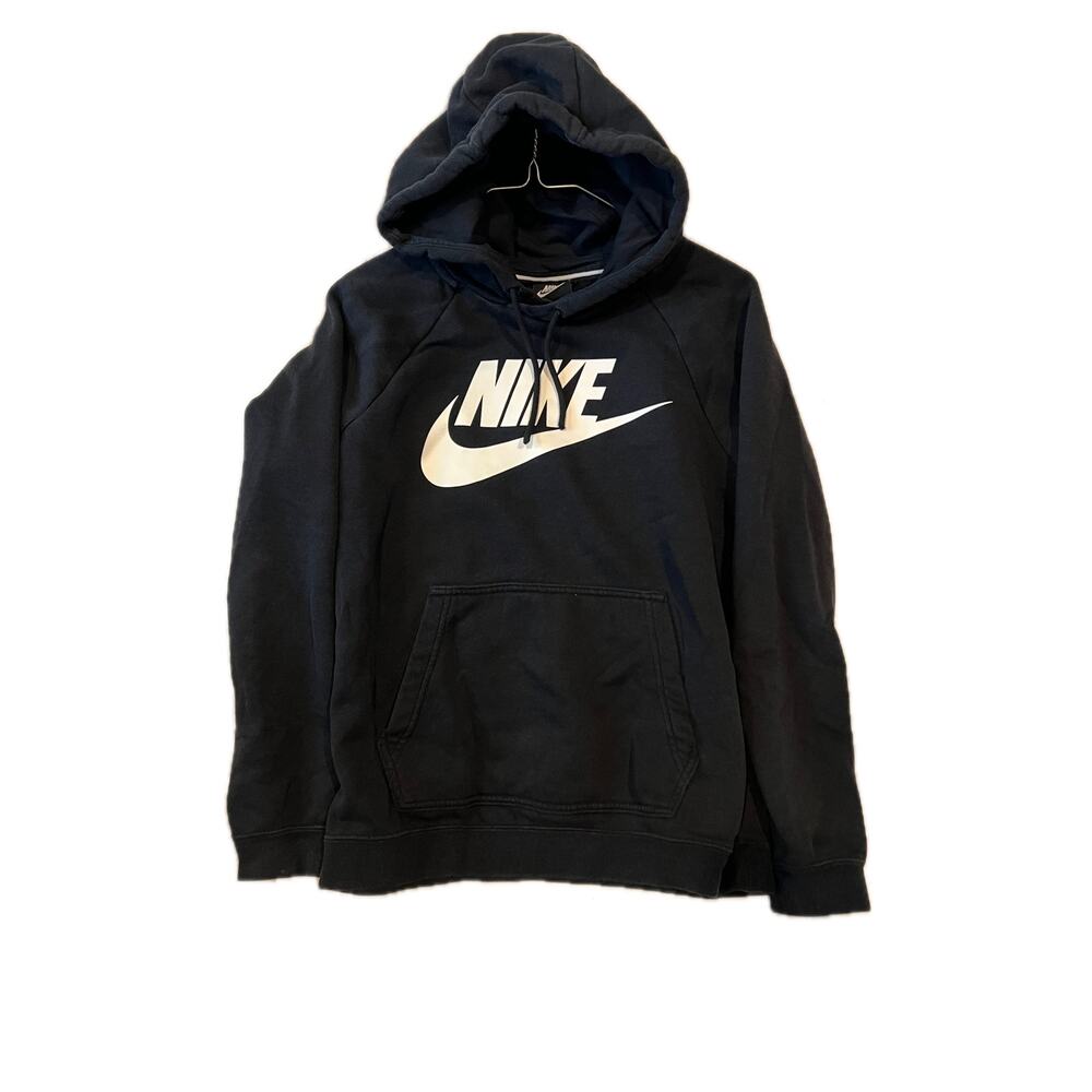Nike Black Hoodie with White Logo